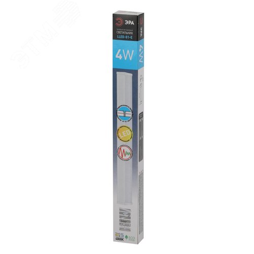 Линейный светодиодный светильник LLED-01-04W-4000-E 4Вт 4000К L311мм ЭРА (Б0052719) - фото 8