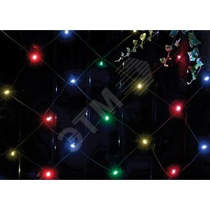 Сеть 150 LED на солнечной батарее мультиколор 2мx1,35м ERAUF024-16