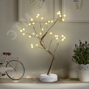 Декоративный светильник Жемчужное дерево h 45 см, теплый свет, 36 LED, 3*АА, IP20 ЕGNID - 36W ЭРА (Б0051949) - ЭРА (Энергия света)