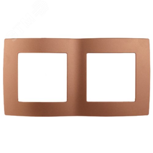 Рамка для розеток и выключателей 2 поста медь пластик ЭРА 12 12-5002-14 2