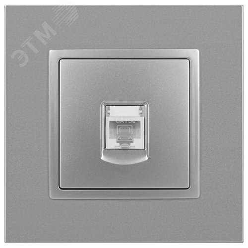 Розетка RJ45, Эра Elegance, алюминий, 14-3107-03 2