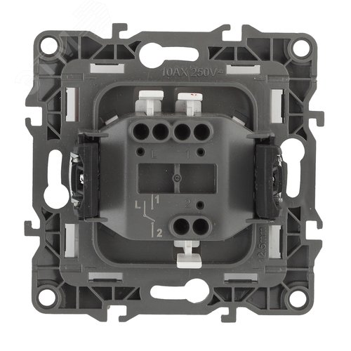 Выключатель одноклавишный скрытого монтажа шампань 10А 250В автоматические (безвинтовые) ЭРА 12 12-1101-04 2