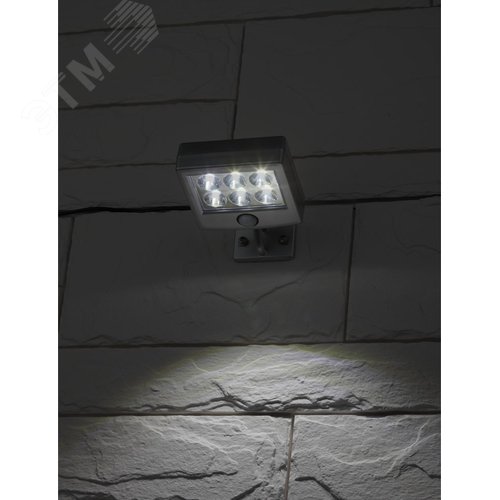 Прожектор с датчиком движения c выносной солнечной батареей, 6LED,150lm ERAFS024-07 ЭРА (Б0044247) 2