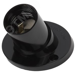 Патрон Е27 настенный, бакелит, черный (50/200/1800) ЭРА