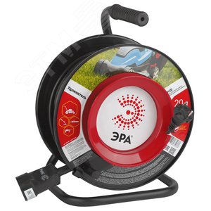 Удлинитель силовой пласт. катушка без заземл. 20м 1гн 2х0.75мм2 (2/30) RP-1-2x0.75-20m (Б0017615) - ЭРА (Энергия света)