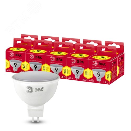 Лампа светодиодная LED 9 Вт 720Лм 2700К софит теплый GU5.3 220-240В LED MR16-9W-827-GU5.3 Red Line - фото 8