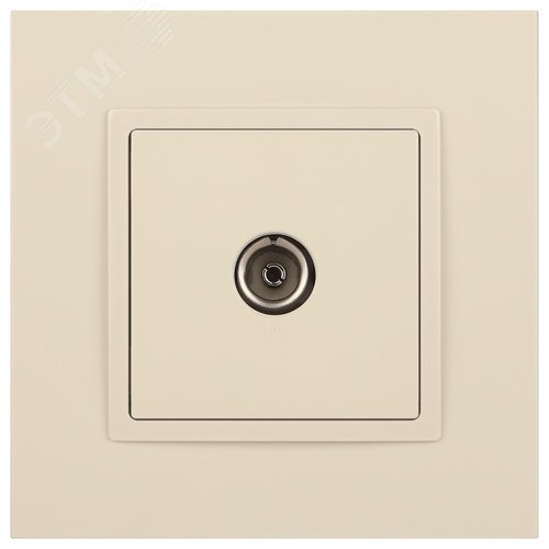 Розетка TV одиночная, Эра Elegance, сл.кость, 14-3101-02 - фото 2
