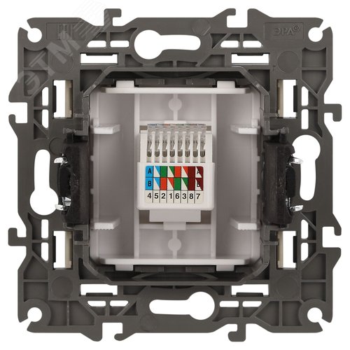 Розетка RJ45, Эра Elegance, сл.кость, 14-3107-02 3