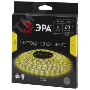 Лента светодиодная LS3528-60LED-IP65-Y-5m (50/1000) ЭРА