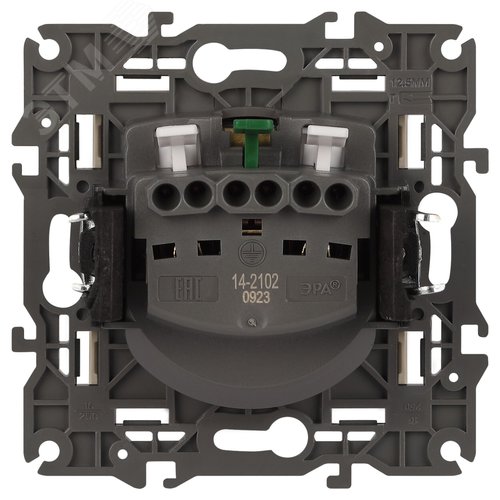 Розетка однофазная скрытого монтажа, в рамку с заземлением со шторками слоновая кость 16А 250В IP20 автоматические (безвинтовые) зажимы 14-2102-02 Эра Elegance 3