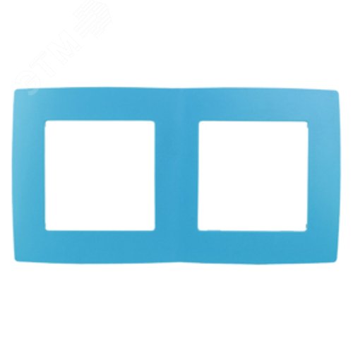 Рамка для розеток и выключателей 2 поста голубой пластик ЭРА 12 12-5002-28 2