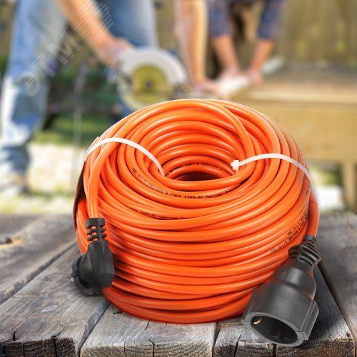 Удлинитель силовой UPx-1e-3x1.5-50m-IP44 в бухте c/з 1 гнездо 50м ПВС 3х1.5 UPx-1e-3x1.5-50m-IP44 - фото 3