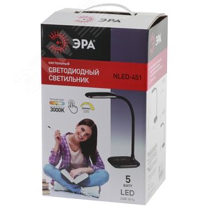 NLED-451-5W-W Светильники настольные ЭРА наст.светильник NLED-451-5W-W белый 2