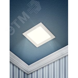 Светильник LED 2-12-4K/1 Светильник светодиодный квадратный LED 12W 220V 4000K LED 2-12-4K/1  ЭРА (Б0046907) - фото 2