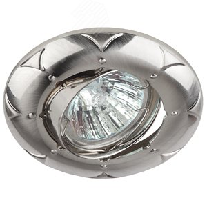 Светильник встраиваемый литой поворотный KL69A SN  MR16,12V/220V, 50W сатин никел (100/2100) ЭРА (Б0021520) - ЭРА (Энергия света)