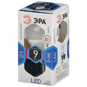 Лампа светодиодная LED 9 Вт 720Лм 4000К шар нейтральный E14 170-265В LED P45-9W-840-E14 Standart - фото 2
