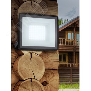 Прожектор светодиодный ДО-100 Вт 6500К 8000 Лм IP65 черный 100w холодный 200-240В LPR-023-0-65K-100 - фото 6