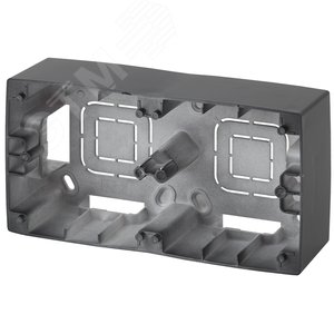 Коробка накладного монтажа 2 поста, Эра12, антрацит 12-6102-05