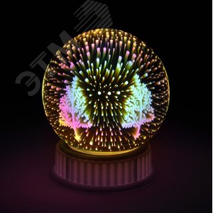 Шар с внутренней проекцией Новогодний лес, 3хAAA, IP20 ENGDS-14 - ЭРА (Энергия света)
