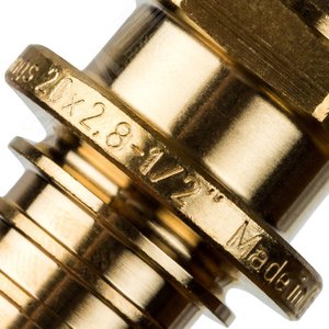 Переходник 20х1/2'НР с наружной резьбой, аксиальный, латунь - фото 7