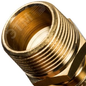 Переходник 20х3/4'НР с наружной резьбой, аксиальный, латунь 5