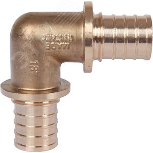 Угольник 32 90 град. аксиальный, латунь 5