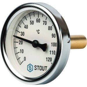 Термометр Dn 63мм гильза 50мм 1/2 - STOUT