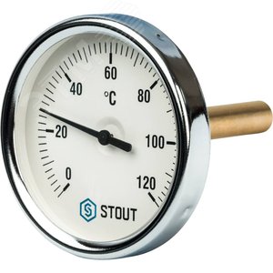 Термометр Dn 80 гильза 75 мм 1/2 - STOUT