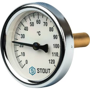 Термометр Dn 63 гильза 50 мм 1/2 с самоуплотнением - STOUT