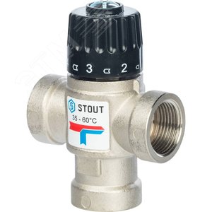 Клапан термост/смес STOUT 3/4 ВР 35-60гр Kvs=1,6 - STOUT