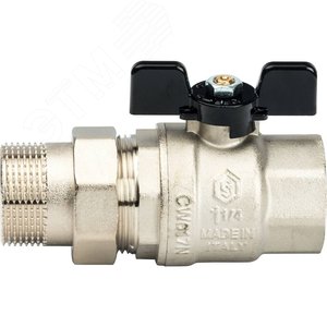 Кран шаровой со сгоном 1 1/4' ВН ручка бабочка 2