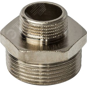 Ниппель НН 1'1/4х3/4' переходной, никелированный - STOUT