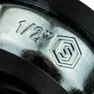 Хомут сантехнический с шпилькой шурупом и пластиковым дюбелем 1/2' (20-24 мм) оцинкованная сталь с резиновым уплотнением - фото 5