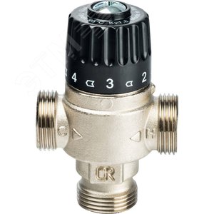 Клапан термост/смес STOUT 3/4 НР 30-65гр Kvs=1,8 - STOUT