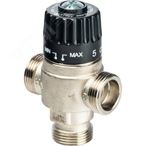 Клапан термост/смес STOUT 3/4 НР 30-65гр Kvs=2,3 - STOUT