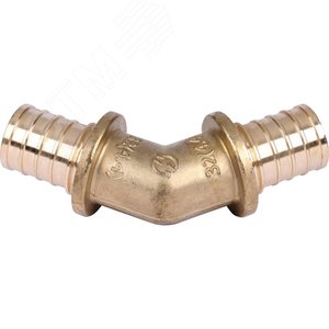 Угольник 32 45 град. аксиальный, латунь 2