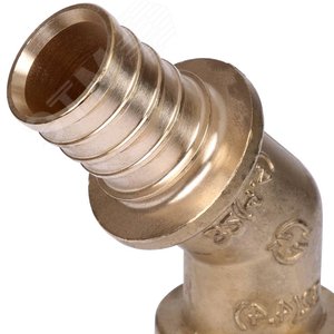 Угольник 32 45 град. аксиальный, латунь 4