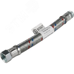Подводка гибкая для воды 3/4' ВН длина 30 см - STOUT