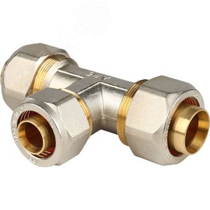 Тройник переходной 32x26x32 для металлопластиковых труб винтовой - STOUT