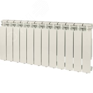 Радиатор алюминиевый секционный 350/80/12 боковое подключение - STOUT