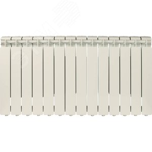 Радиатор алюминиевый секционный 500/80/14 боковое подключение - фото 2