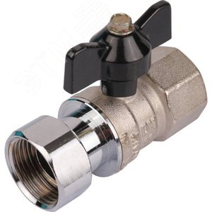 Кран шаровой с накидной гайкой 3/4‘ x 3/4‘  ВР/накидная гайка ручка бабочка (SVB-0009-000020)