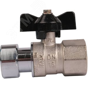 Кран шаровой с накидной гайкой 3/4‘ x 3/4‘  ВР/накидная гайка ручка бабочка (SVB-0009-000020) 2