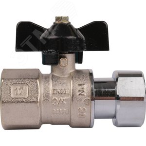 Кран шаровой с накидной гайкой 3/4‘ x 3/4‘  ВР/накидная гайка ручка бабочка (SVB-0009-000020) 4