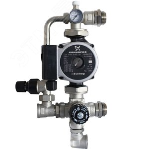 Узел насосно-смесительный с термостатическим клапаном и байпасом Grundfos UPSO 25-65 130 (SDG-0120-002002) - STOUT