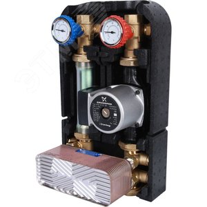 Группа насосная с теплообменником 34 пластины,с насосом Grundfos UPSO 25-65 в теплоизоляции - фото 2