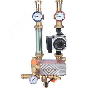 Группа насосная с теплообменником 34 пластины,с насосом Grundfos UPSO 25-65 в теплоизоляции - фото 5