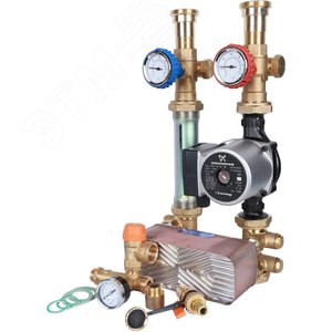 Группа насосная с теплообменником 34 пластины,с насосом Grundfos UPSO 25-65 в теплоизоляции - фото 6