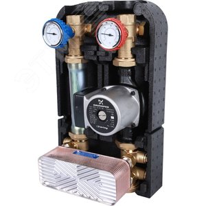 Группа насосная с теплообменником 28 пластин,с насосом Grundfos UPSO 25-65 в теплоизоляции - фото 2