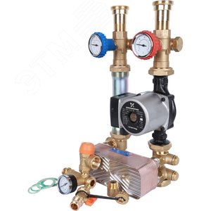 Группа насосная с теплообменником 28 пластин,с насосом Grundfos UPSO 25-65 в теплоизоляции - фото 6